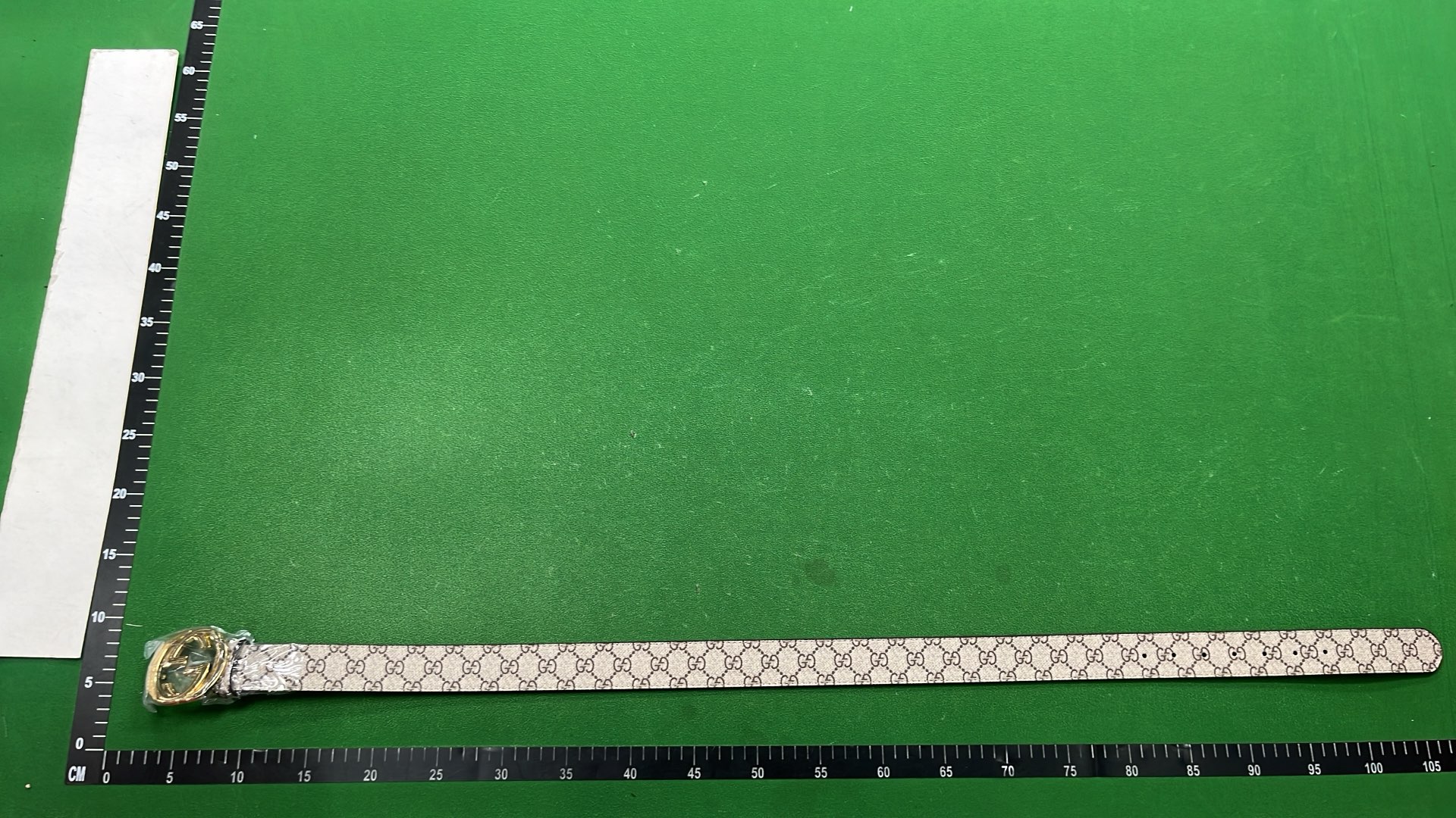 Gucci GG Supreme Belt with Gold-Tone Buckle