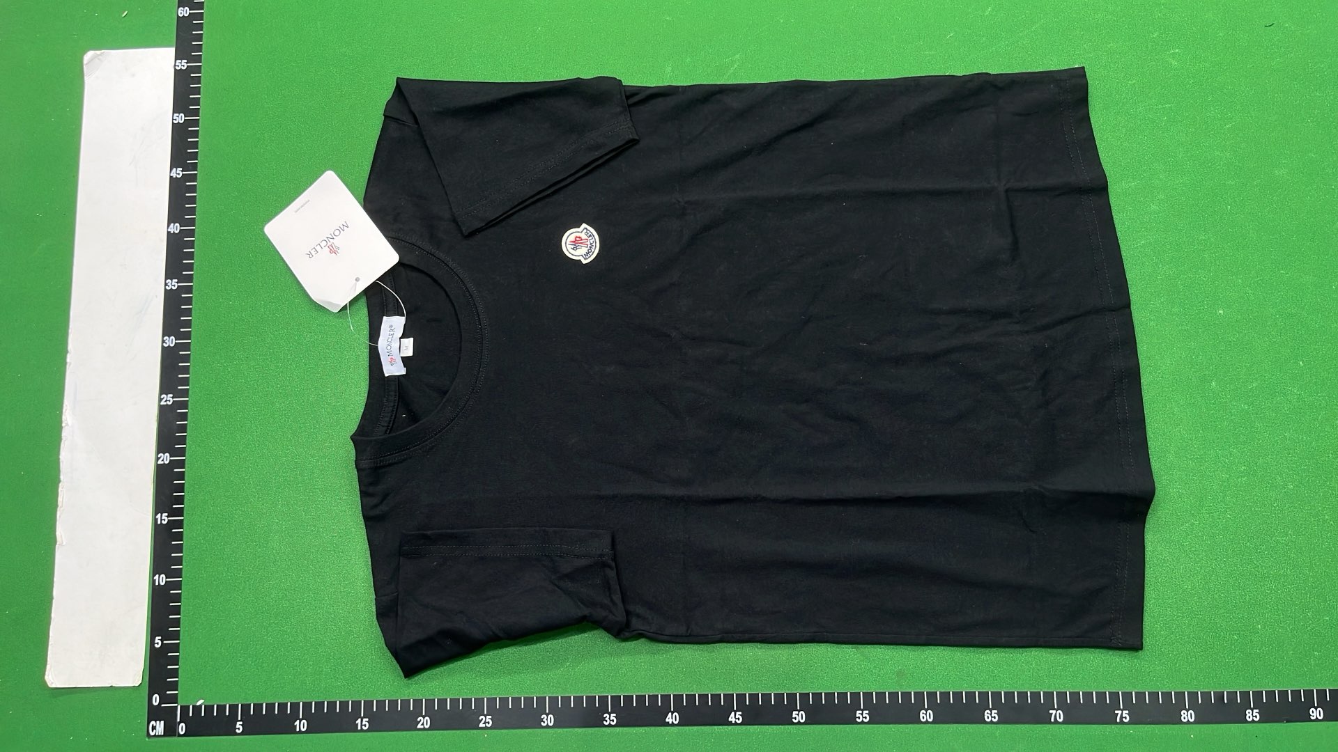 White Moncler T-Shirt with Logo Patch