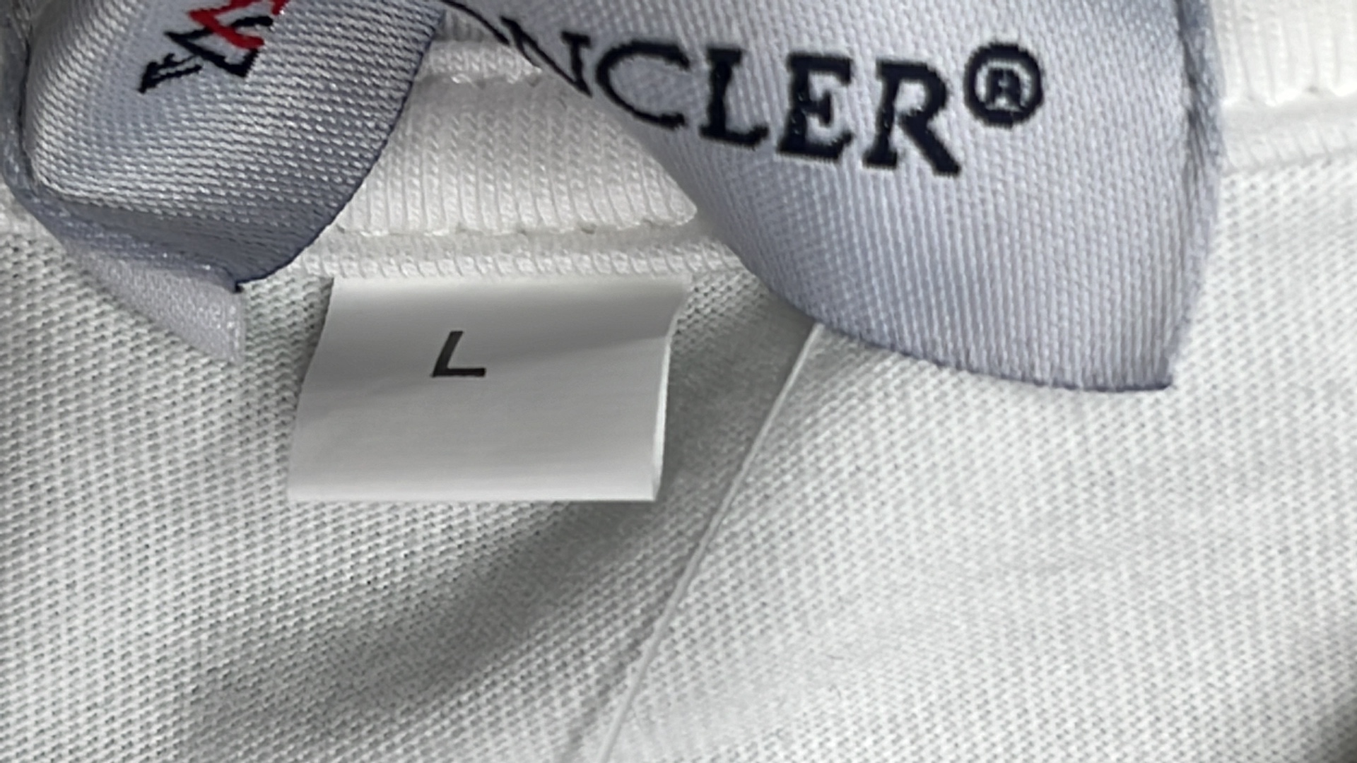 White Moncler T-Shirt with Logo Patch