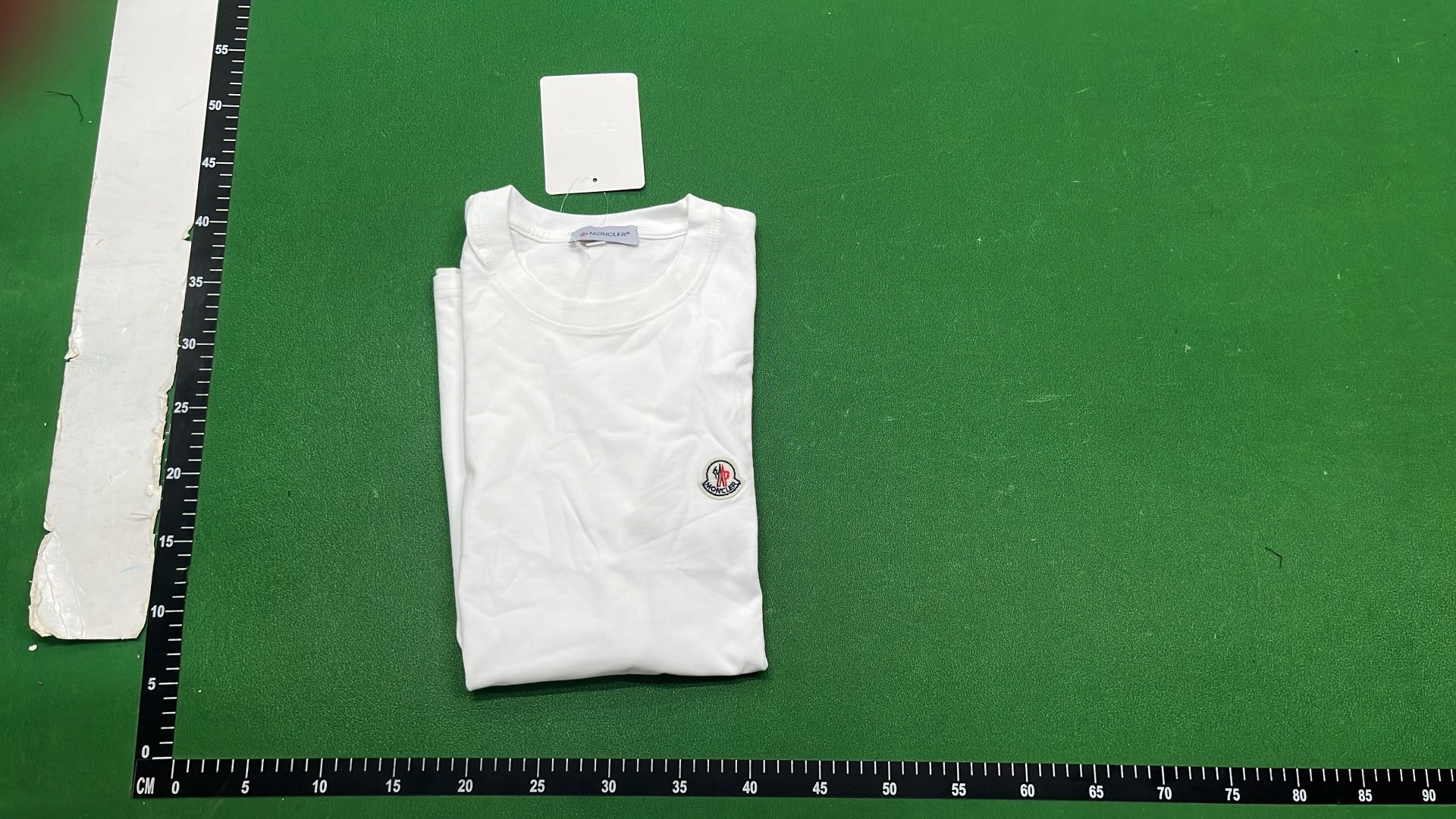 White Moncler T-Shirt with Logo Patch