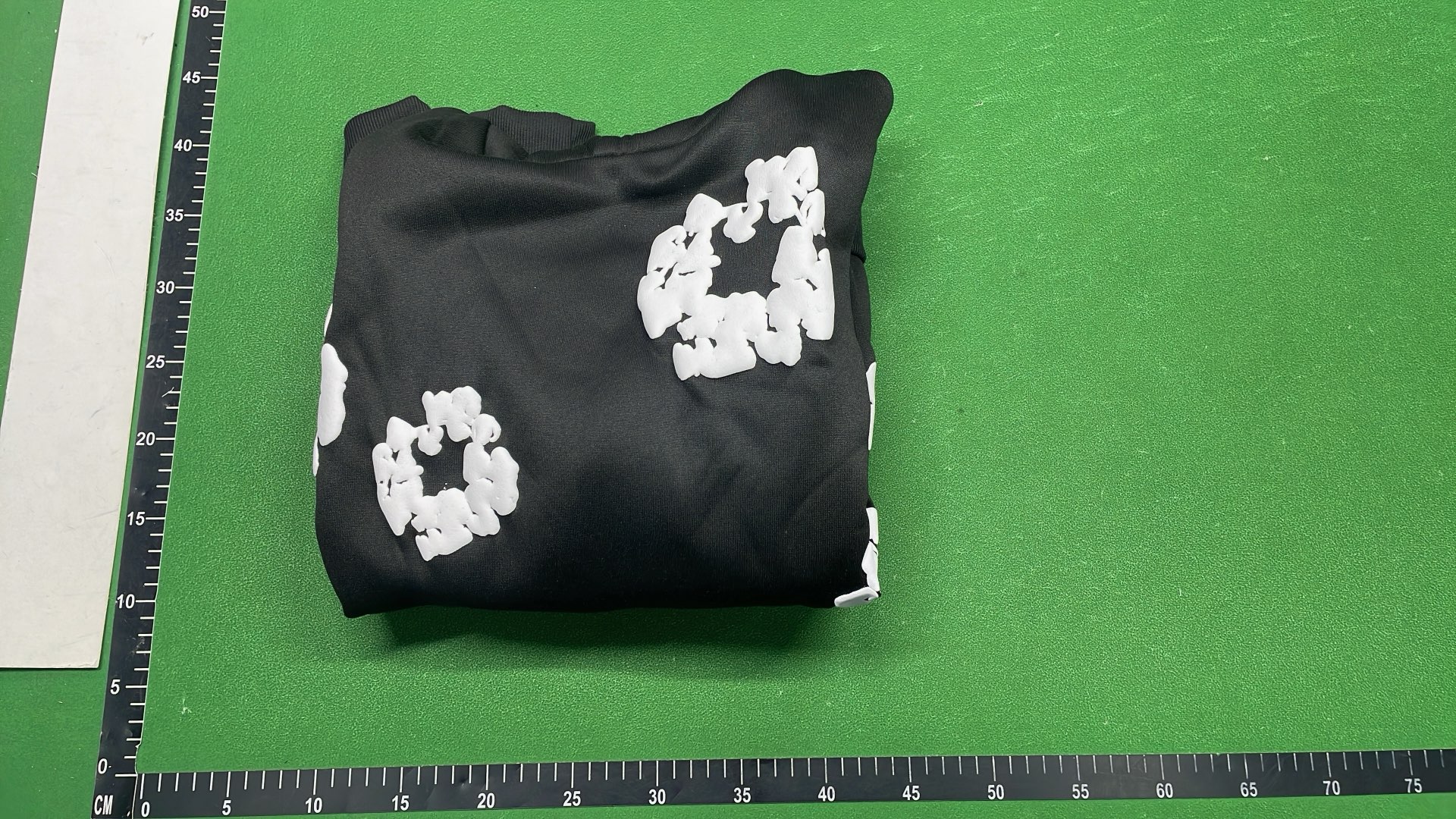 Red Floral Print Hoodie with White Pattern