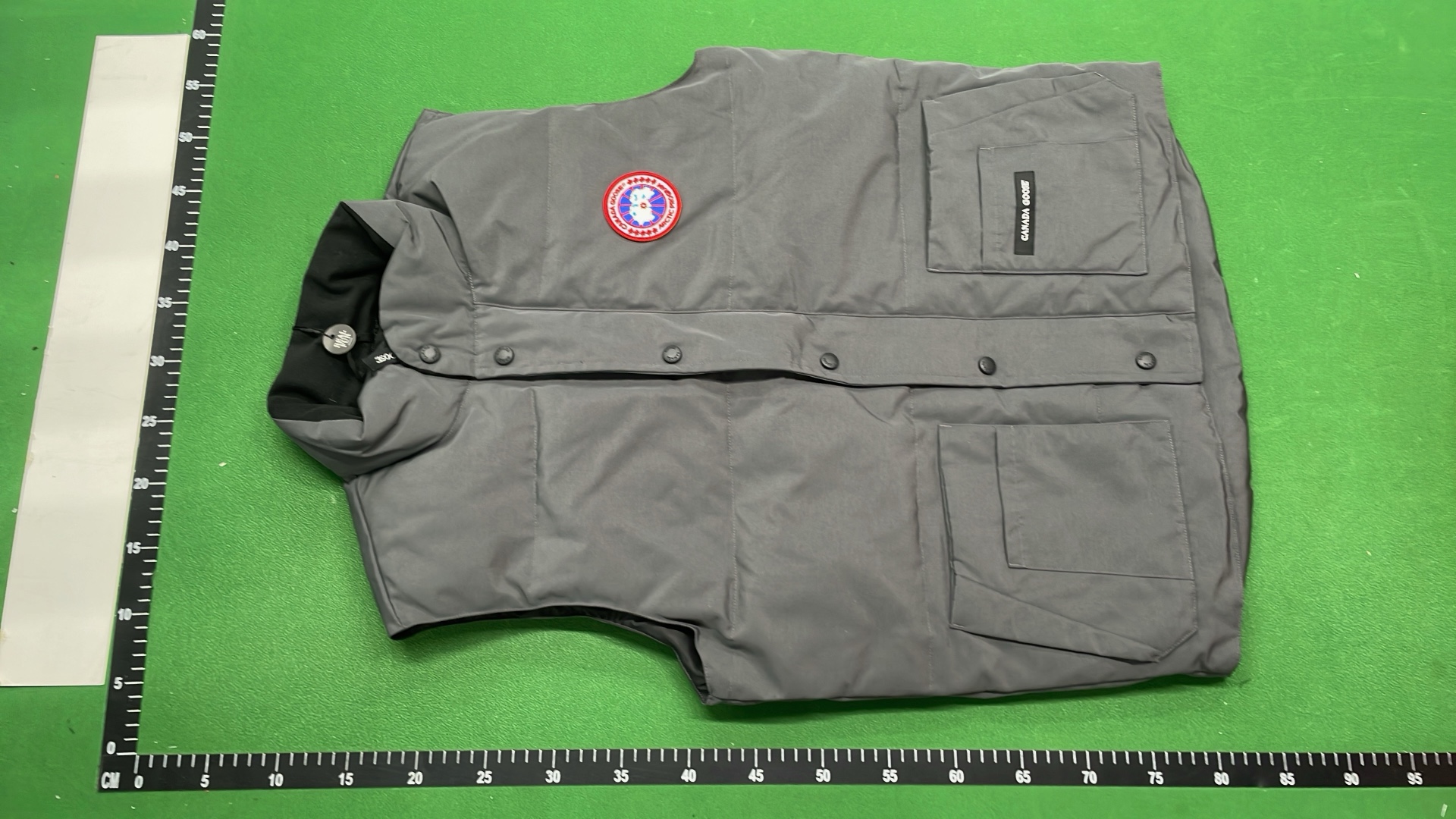 Canada Goose Men's Down Vest - Grey Puffer Vest with Logo