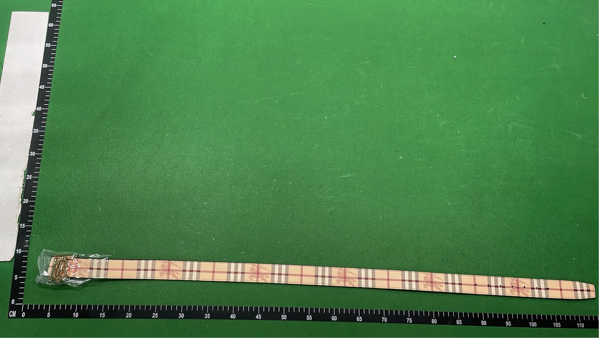 Burberry Classic Check Belt with TB Monogram Buckle