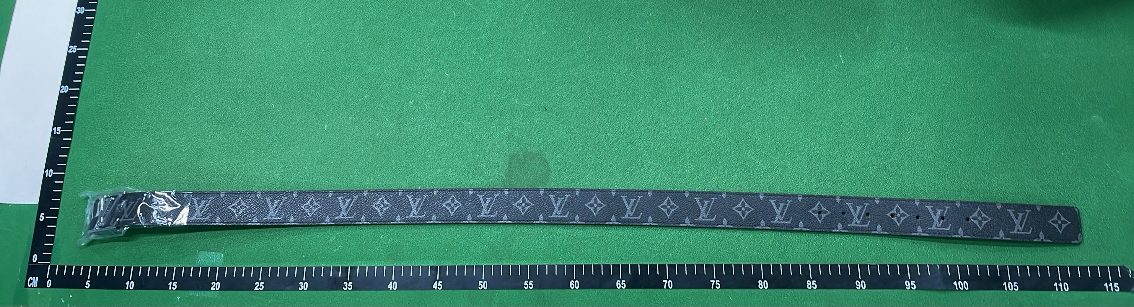 Louis Vuitton Monogram Checkered Belt with LV Buckle