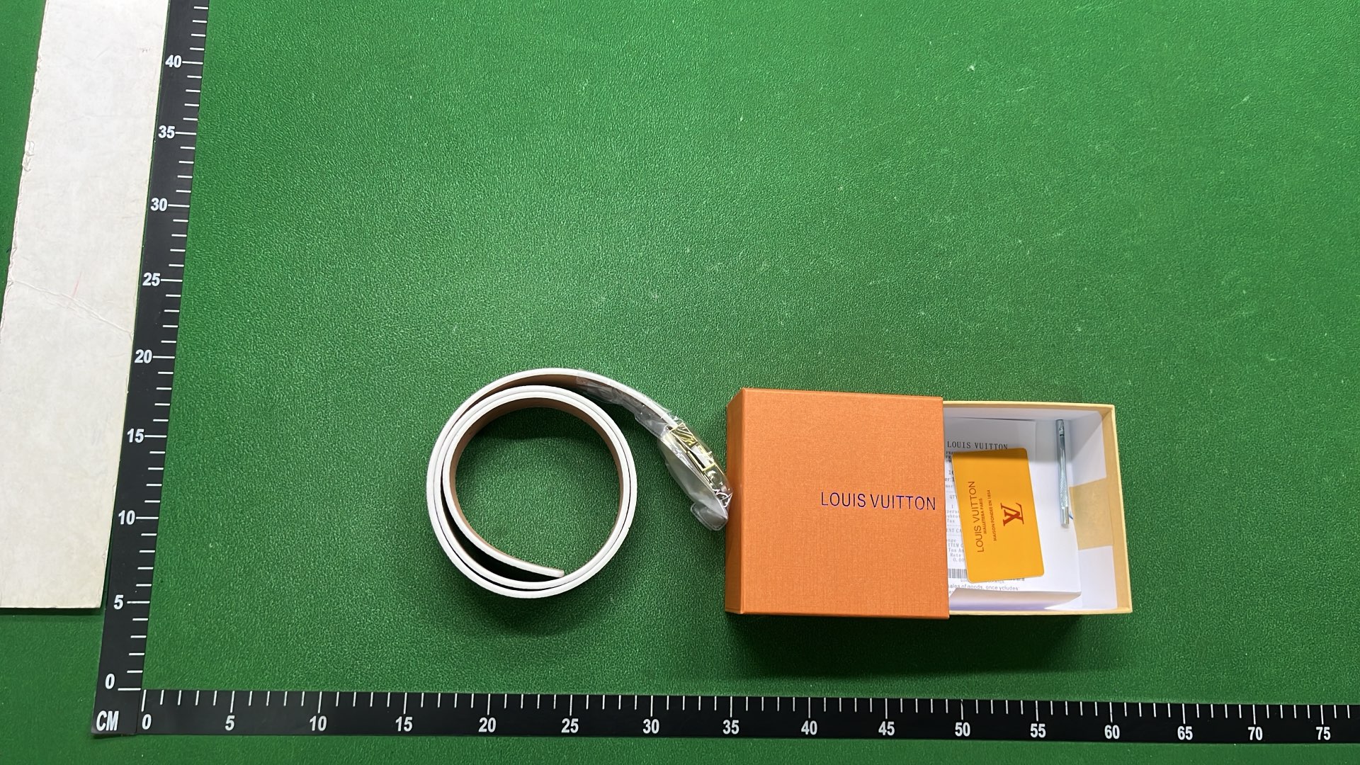 Louis Vuitton Monogram Checkered Belt with LV Buckle