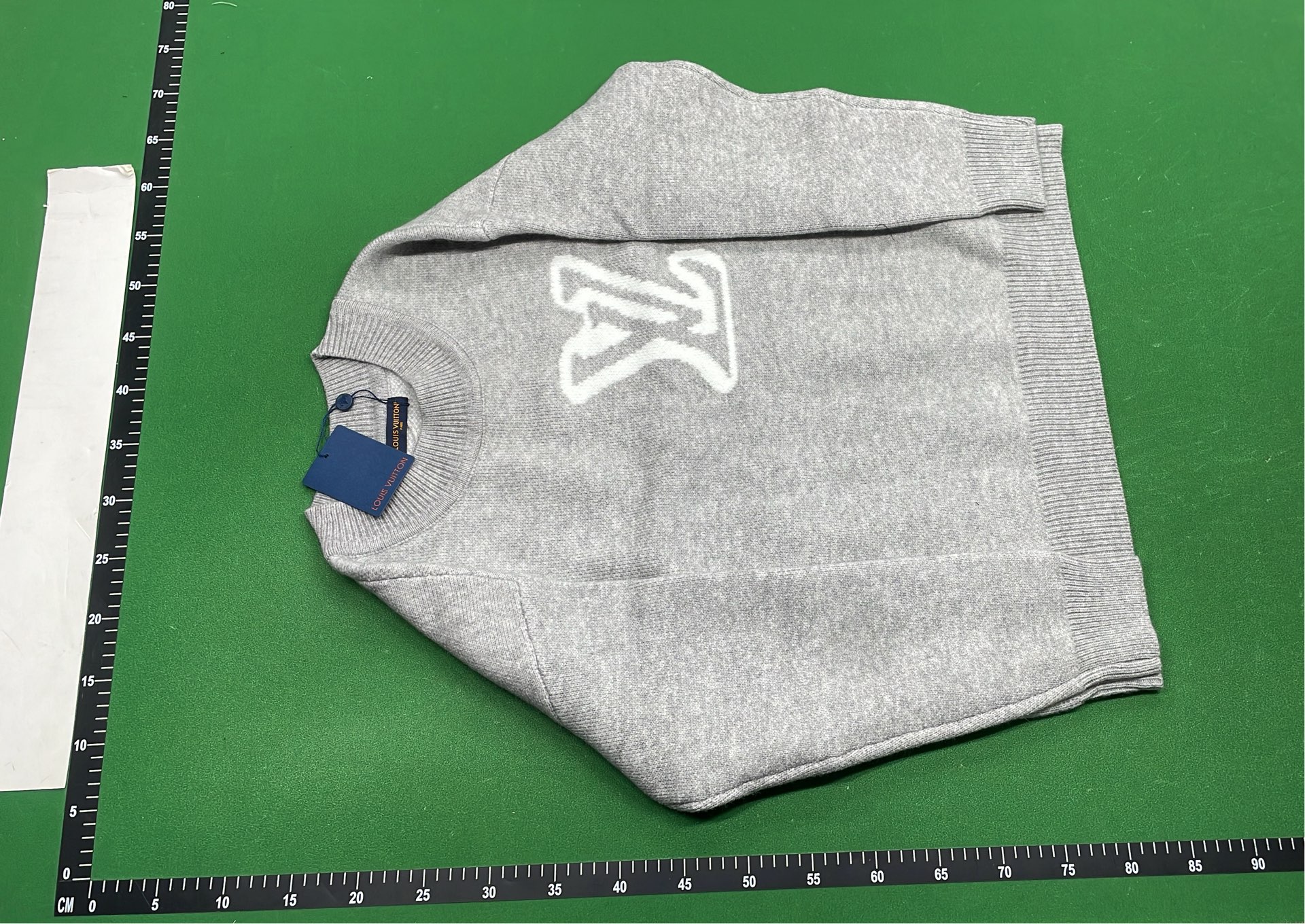 Louis Vuitton LV Logo Knit Sweater in Gray and Black