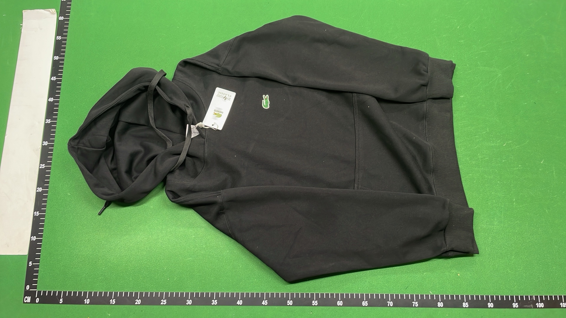 Lacoste Black Sweatshirt with Crocodile Logo