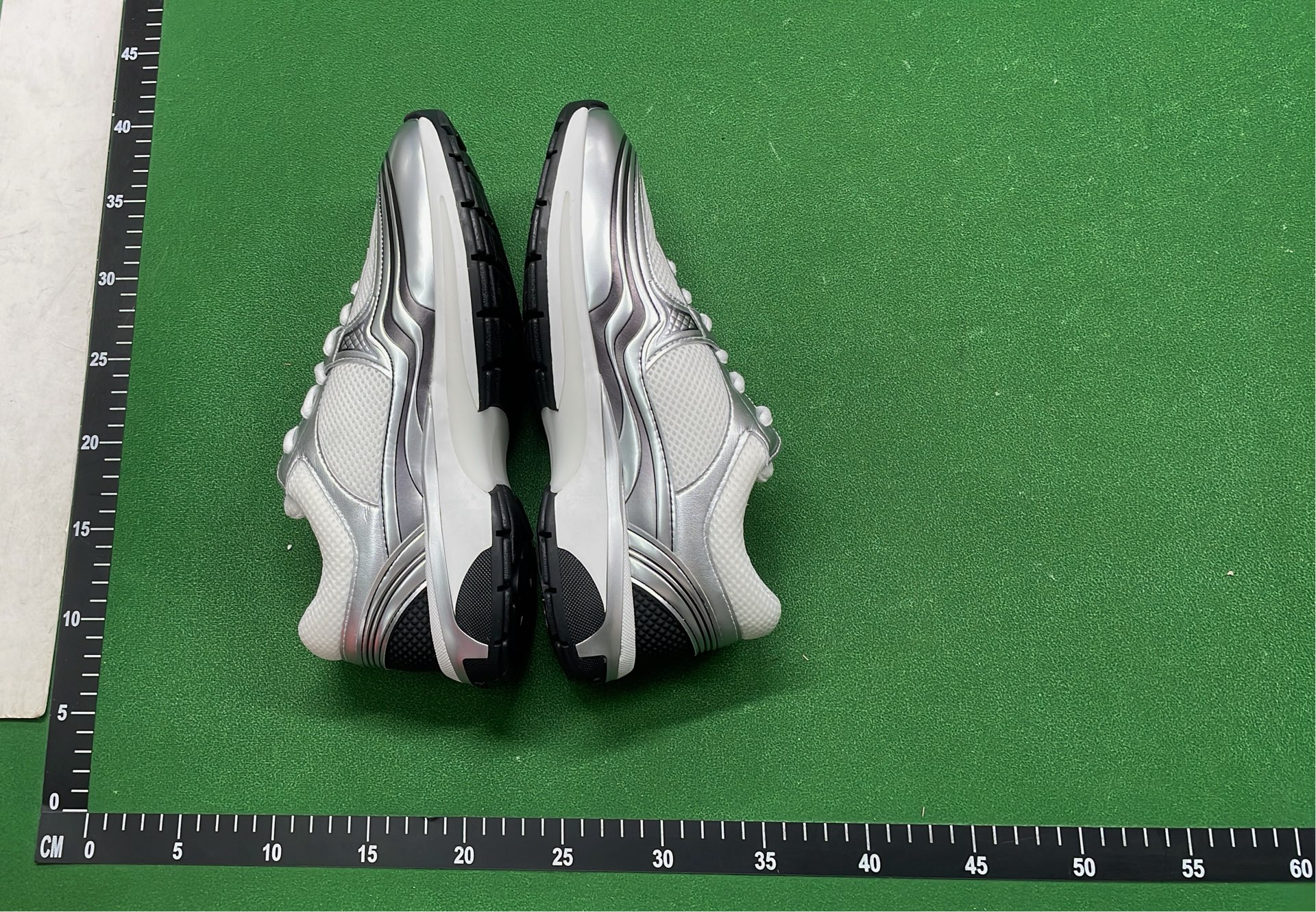 Chanel Silver Sneakers with CC Logo - Luxury Fashion Shoes
