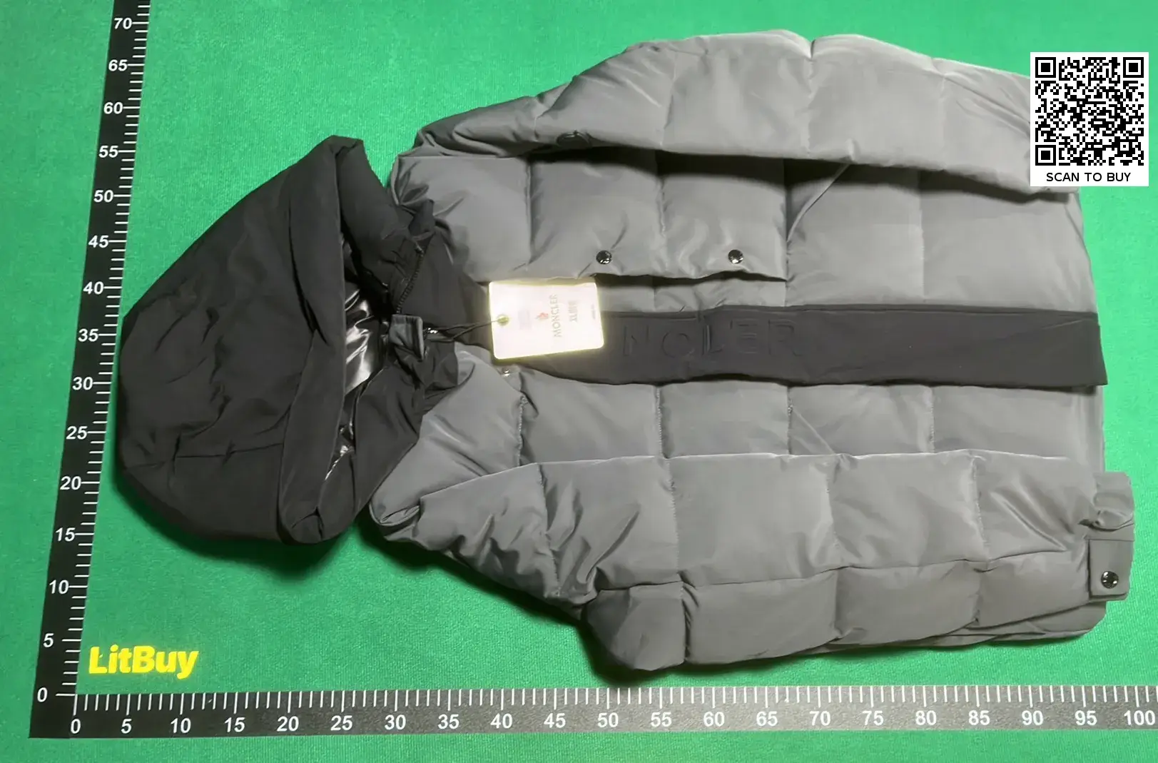 Mon Color blocked short down jacket-L  in the Best OopBuy Spreadsheet QC photos