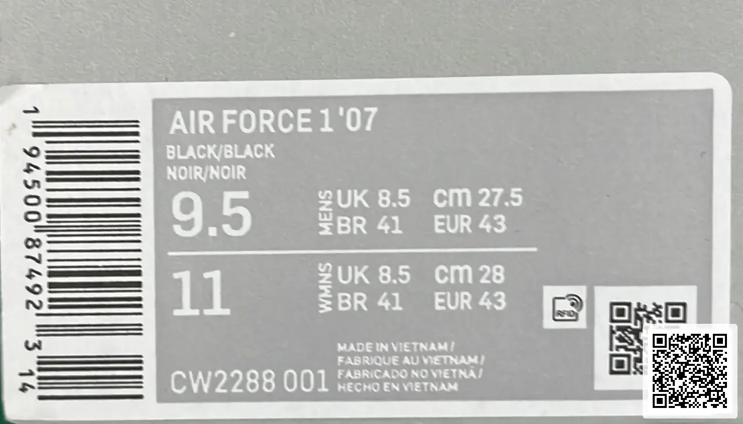  🔥1:1 batch Nike Air Force 1 Low Triple Black W – QC photos preview | CnFans  | 7480801477