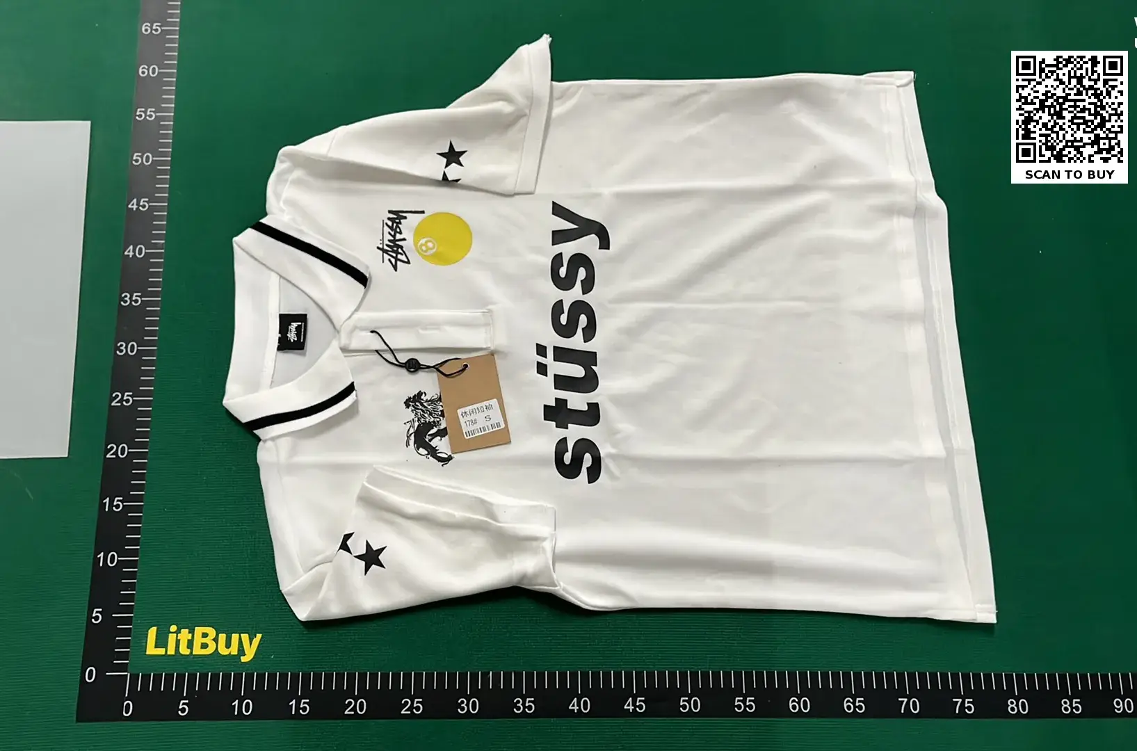 Stussy Polo T-shirt tee （35+）  in the Best OopBuy Spreadsheet QC photos