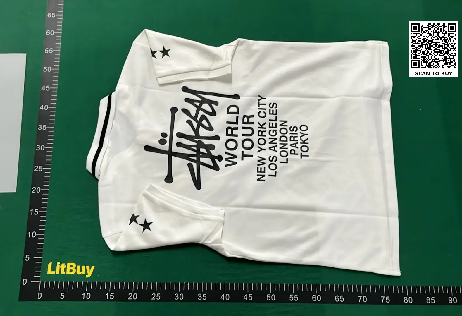 Stussy Polo T-shirt tee （35+）  in the Best OopBuy Spreadsheet QC photos