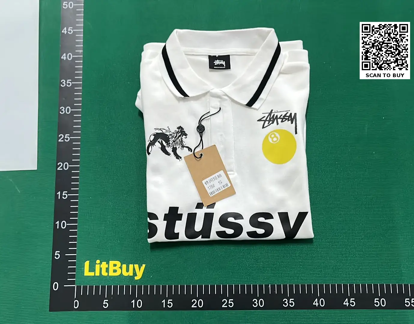 Stussy Polo T-shirt tee （35+）  in the Best OopBuy Spreadsheet QC photos