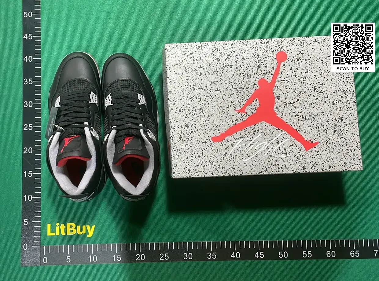 🔥1:1 batch Jordan Air Jordan 4 Retro"Bred Reimagined"  in the Best OopBuy Spreadsheet QC photos