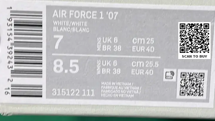 Nike Air Force 1 (20+)  in the Best OopBuy Spreadsheet QC photos