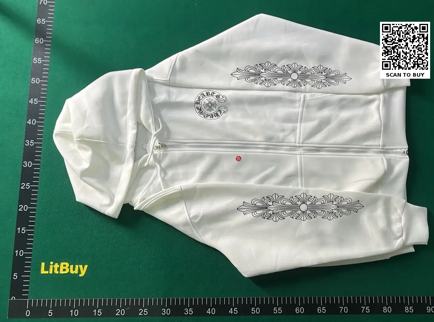 1:1 Batch ChroHearts hoodie  in the Best OopBuy Spreadsheet QC photos