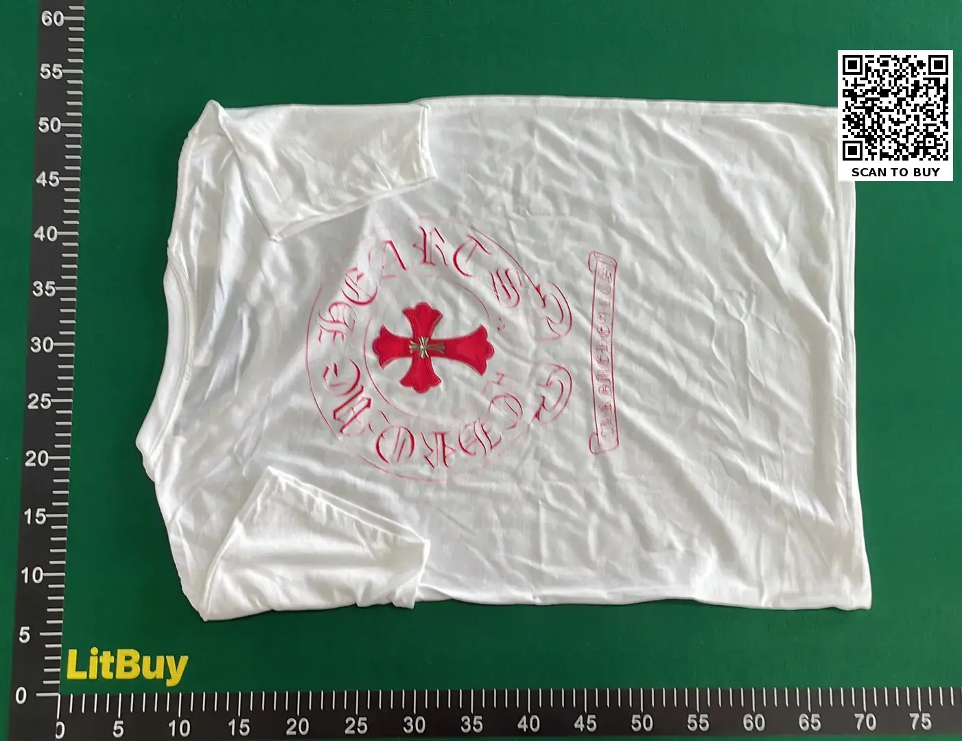 十字架刺绣短袖T恤  in the Best OopBuy Spreadsheet QC photos