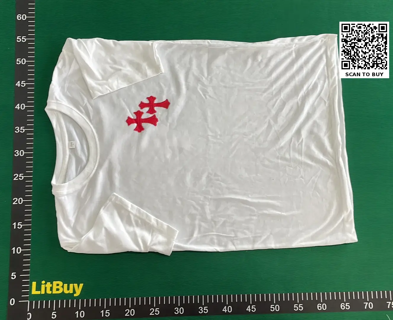 十字架刺绣短袖T恤  in the Best OopBuy Spreadsheet QC photos