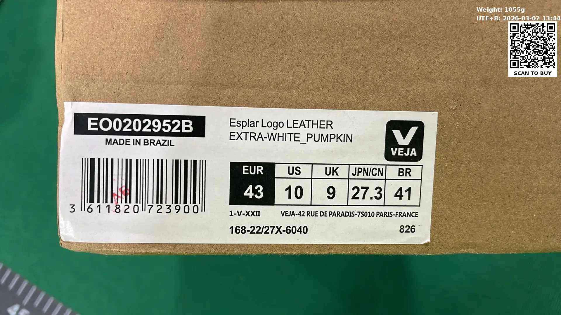 1:1 Batch Veja Campo shoes  in the Best OopBuy Spreadsheet QC photos