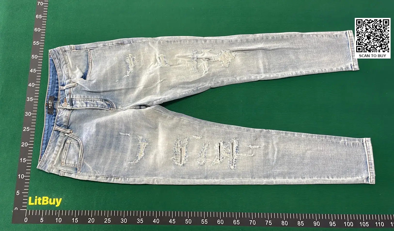 Am1r1 ripped jeans  in the Best OopBuy Spreadsheet QC photos