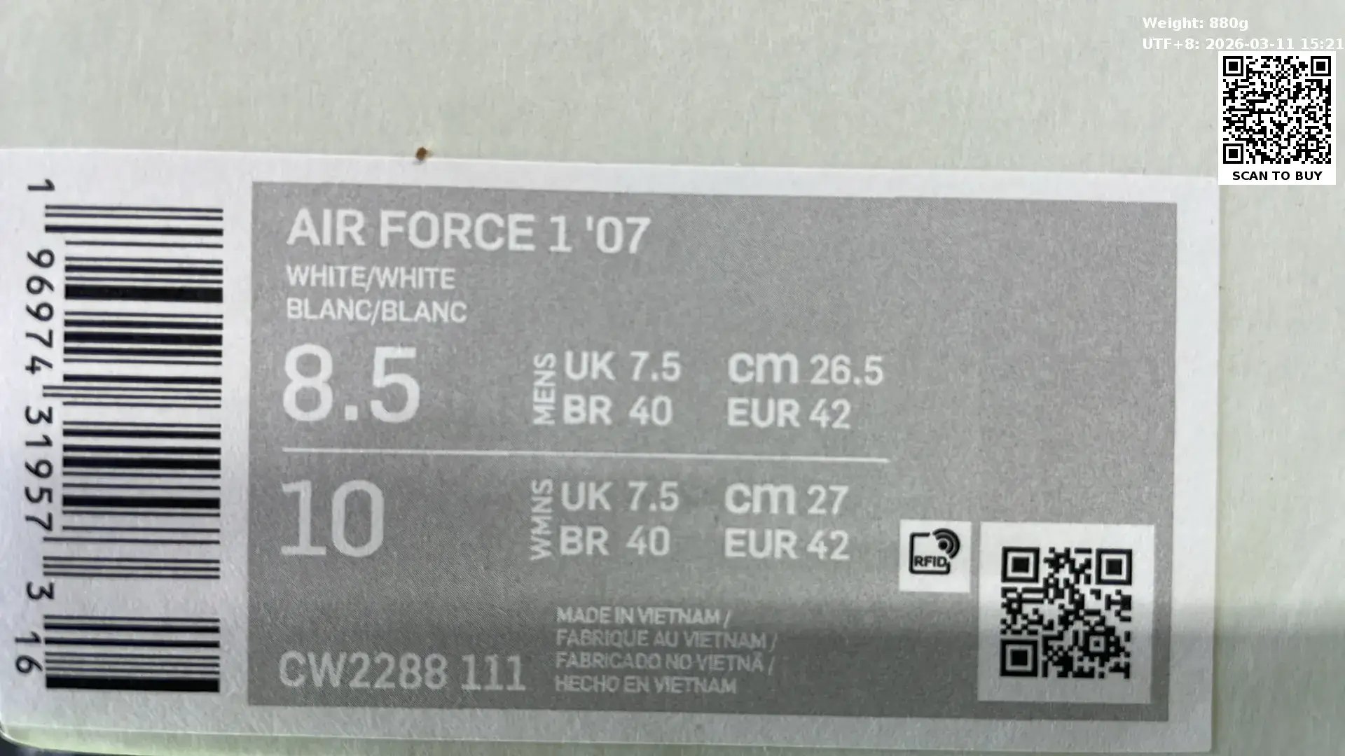 Nike Air Force 1 （20+）  in the Best OopBuy Spreadsheet QC photos