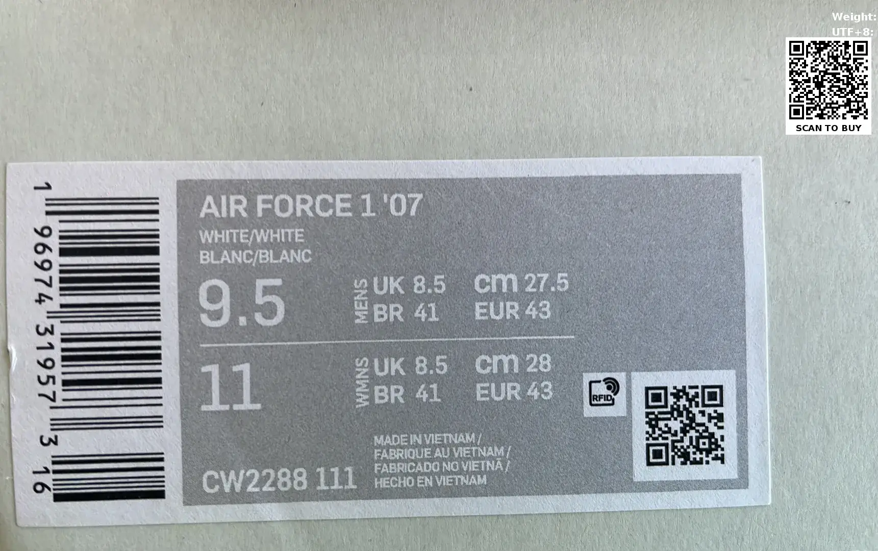 Nike Air Force 1 (20+)  in the Best OopBuy Spreadsheet QC photos