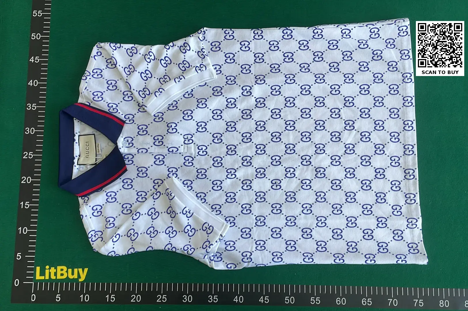 Men's Lapel Piqu&eacute; Cotton Print Short Sleeve Polo Shirt Fashion  in the Best OopBuy Spreadsheet QC photos