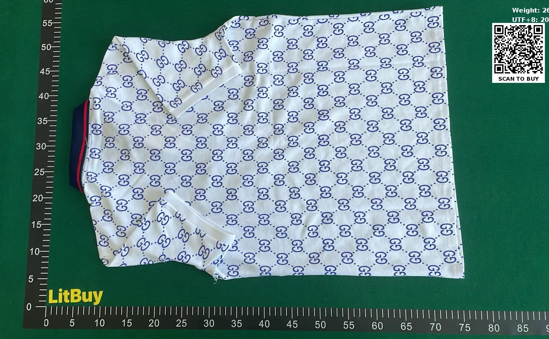 Men's Lapel Piqu&eacute; Cotton Print Short Sleeve Polo Shirt Fashion  in the Best OopBuy Spreadsheet QC photos