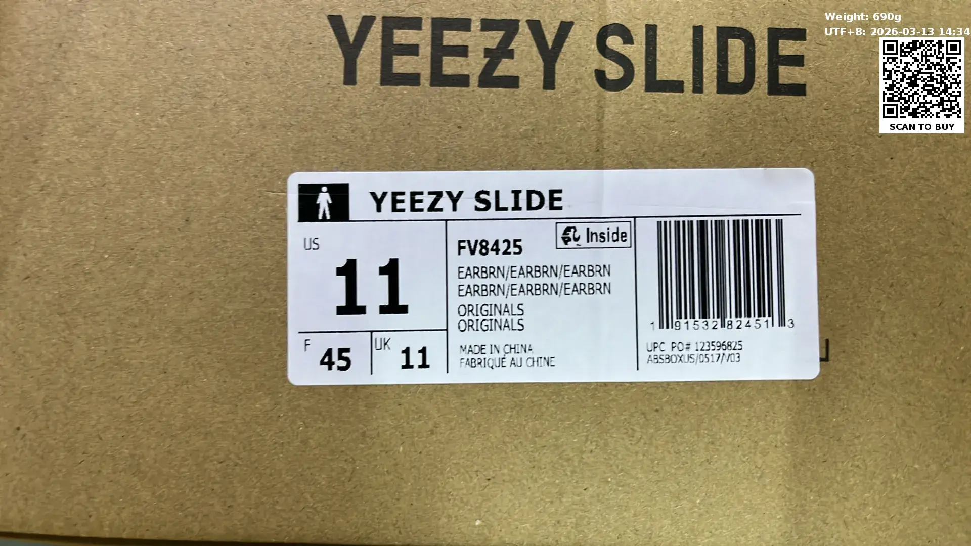 Adidas Originals Yeezy Slide (10+)  in the Best OopBuy Spreadsheet QC photos