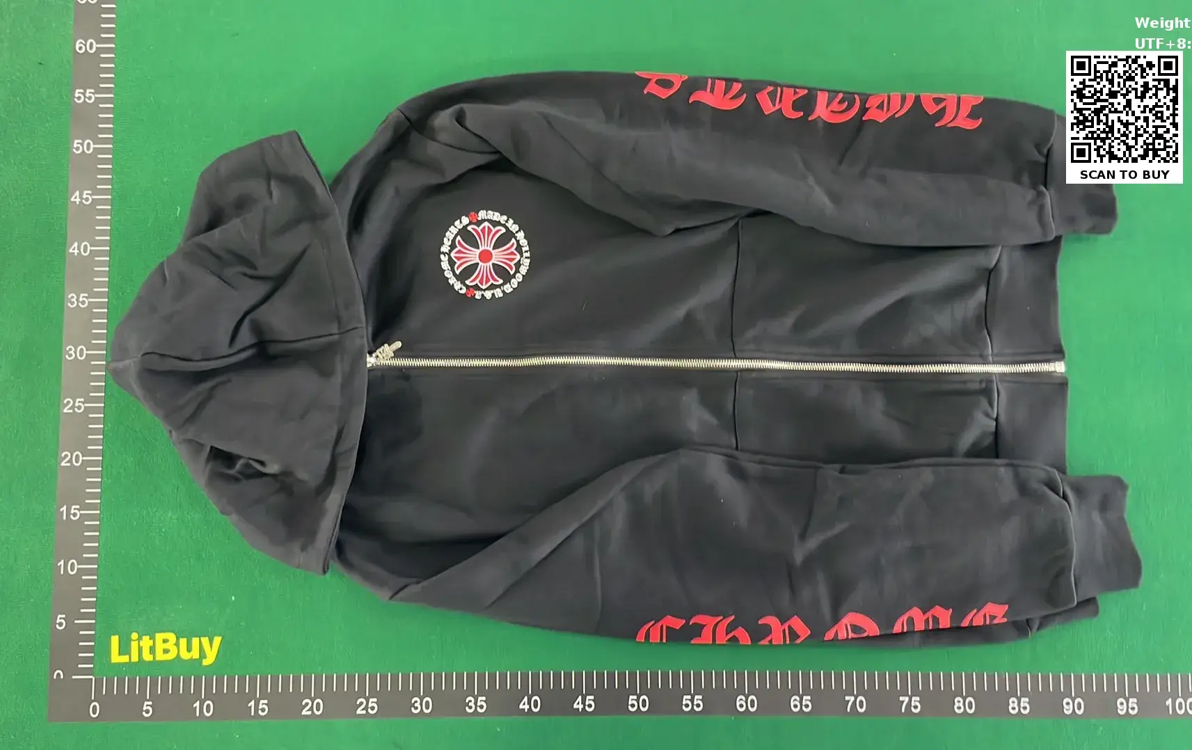 1:1 Batch ChroHearts hoodie  in the Best OopBuy Spreadsheet QC photos