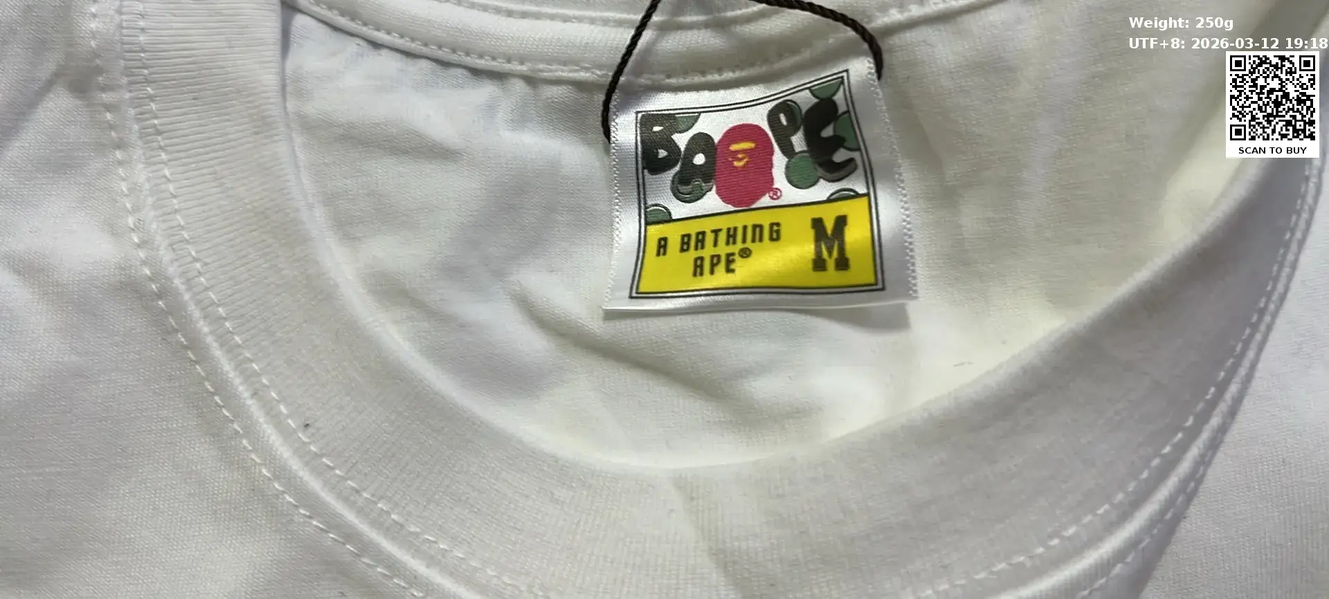 1:1 Batch BAPEE T-shirt  in the Best OopBuy Spreadsheet QC photos