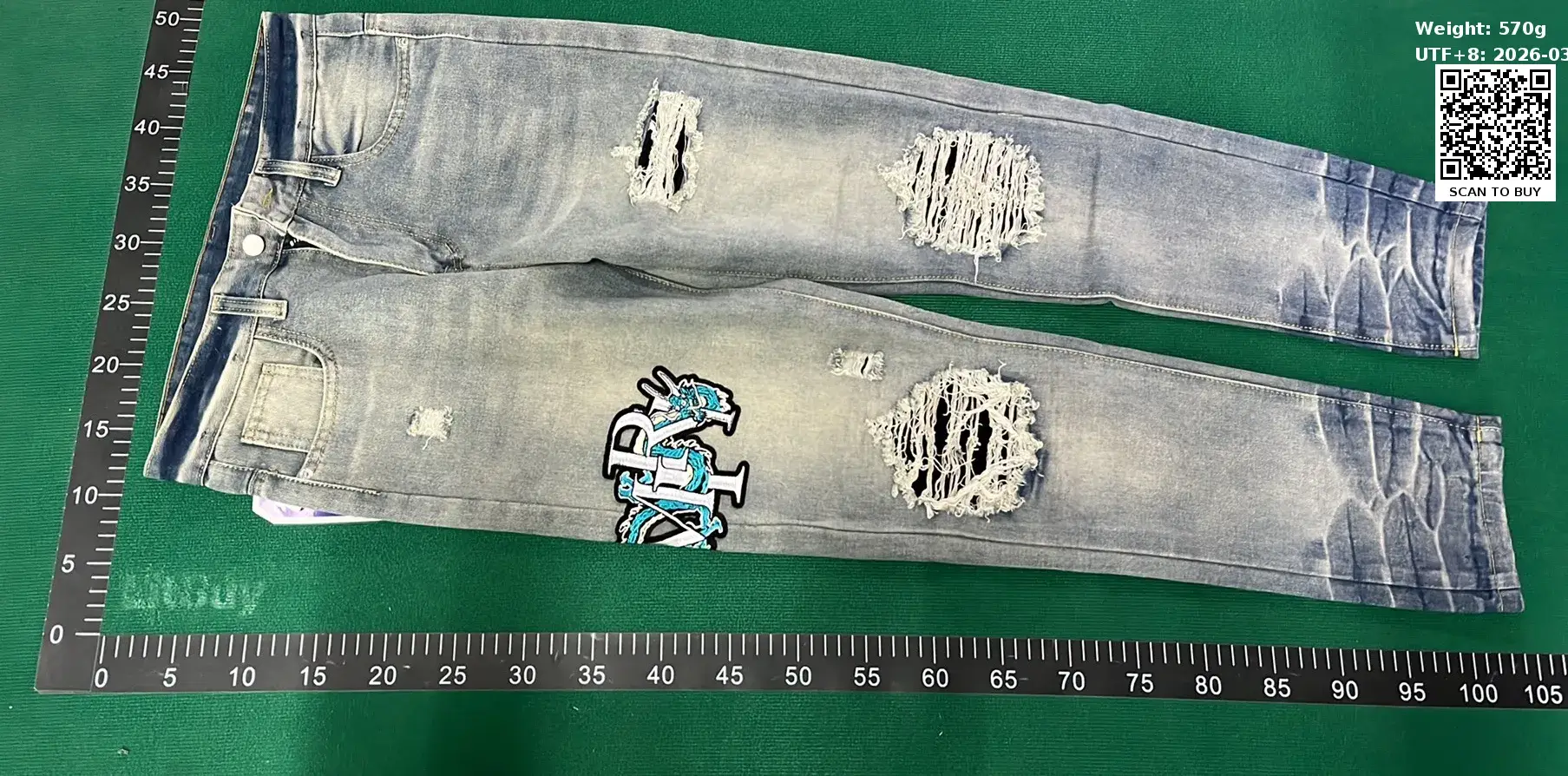 High quality jeans AM-C48  in the Best OopBuy Spreadsheet QC photos