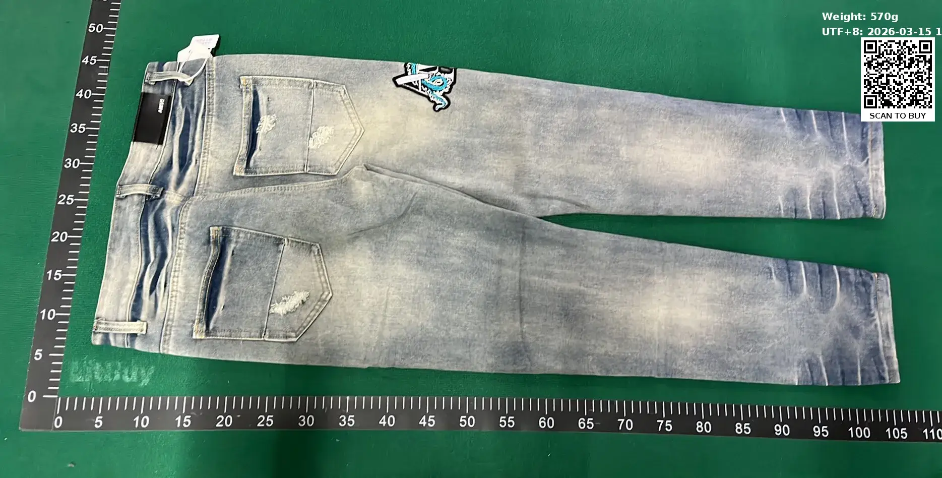 High quality jeans AM-C48  in the Best OopBuy Spreadsheet QC photos