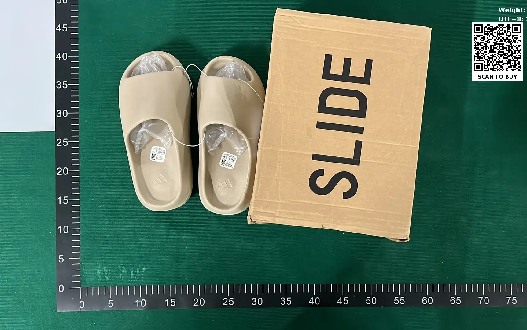Adidas Originals Yeezy Slide (10+)  in the Best OopBuy Spreadsheet QC photos