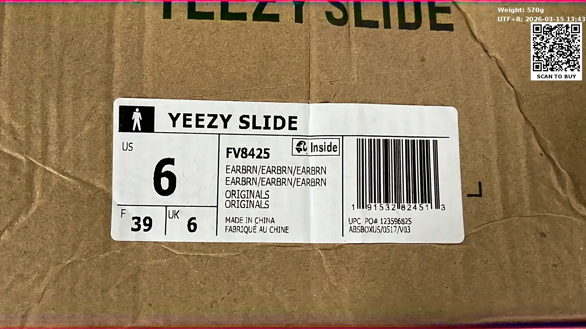 Adidas Originals Yeezy Slide (10+)  in the Best OopBuy Spreadsheet QC photos
