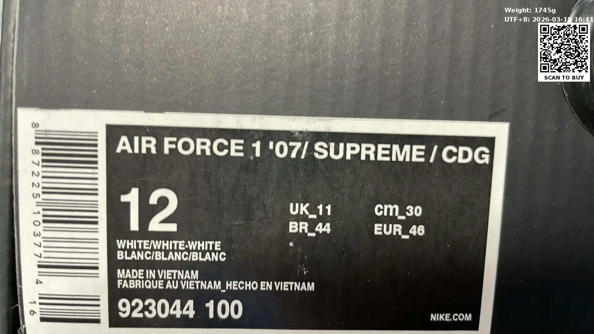  🔥1:1 batch Nike Air Force x Supreme x CDG – QC photos preview | CnFans  | 7461379898