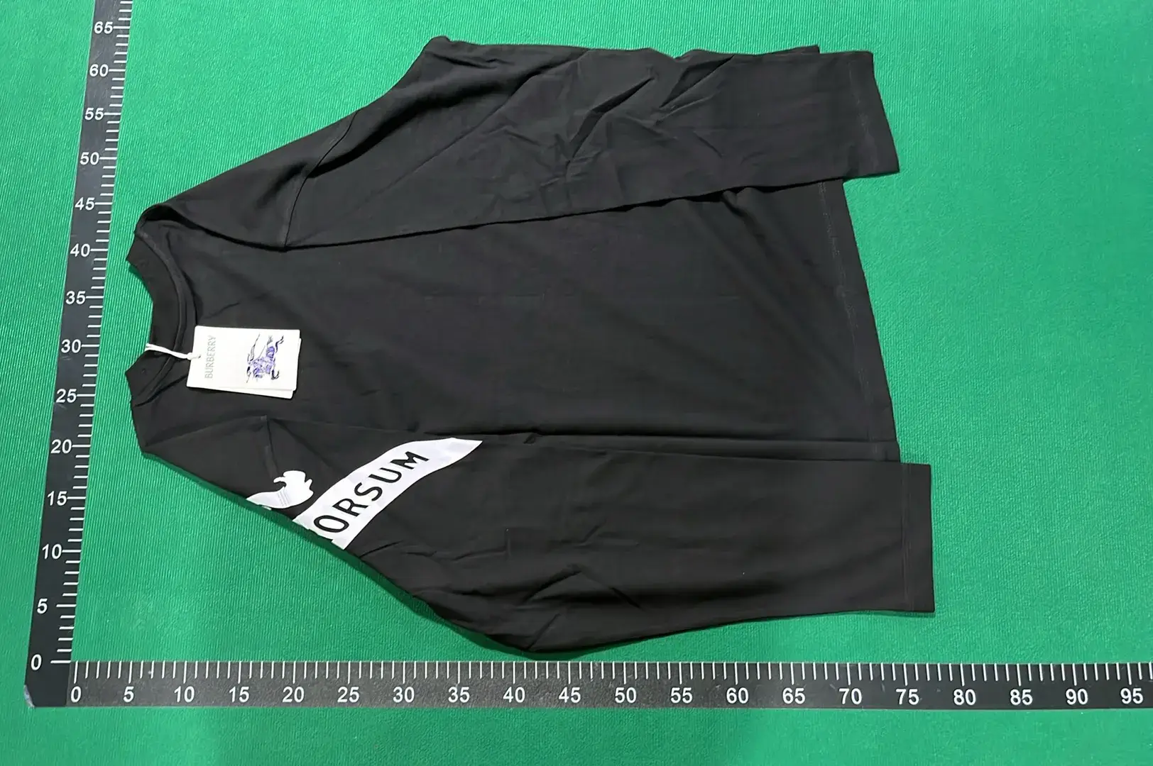 BURBERRY Cotton Top Big War Horse Printed Long Sleeve T-shirt  in the Best OopBuy Spreadsheet QC photos