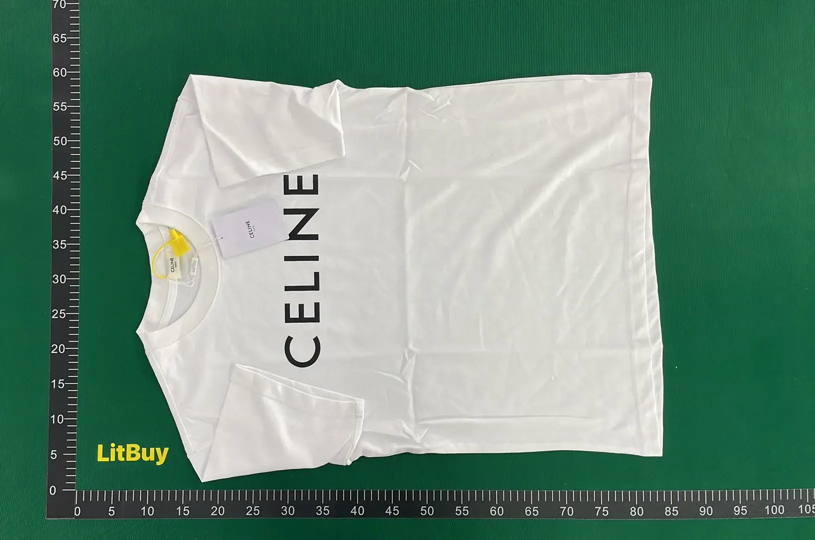 1:1 Batch CEL New Classic Letter Print Short-Sleeved T-Shirt  in the Best OopBuy Spreadsheet QC photos
