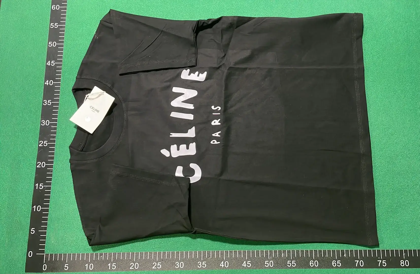 1:1 Batch CEL New Classic Letter Print Short-Sleeved T-Shirt  in the Best OopBuy Spreadsheet QC photos