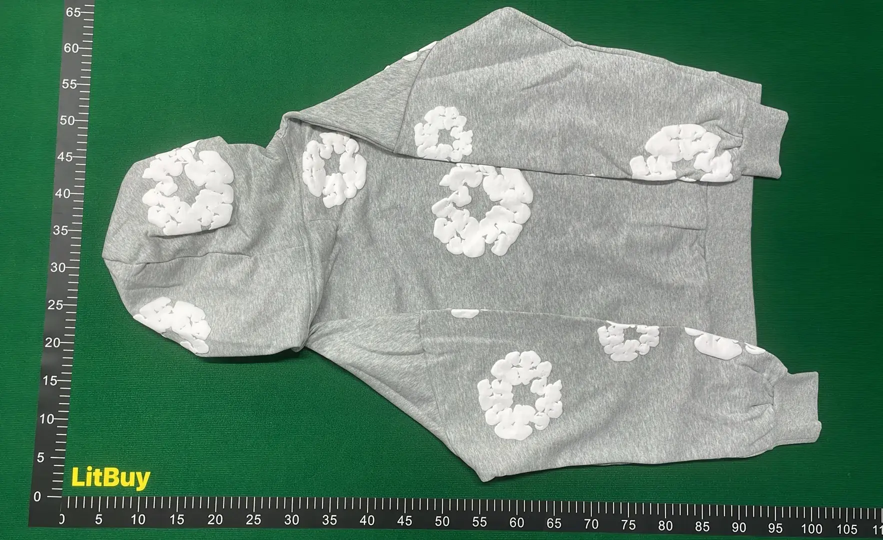 1:1 Batch Kapok Foam Flower Set High Street Loose Hoodie and Sweatpants-P4M  in the Best OopBuy Spreadsheet QC photos