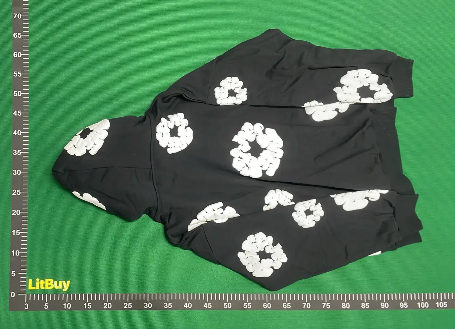 1:1 Batch Kapok Foam Flower Set High Street Loose Hoodie and Sweatpants-P4M  in the Best OopBuy Spreadsheet QC photos