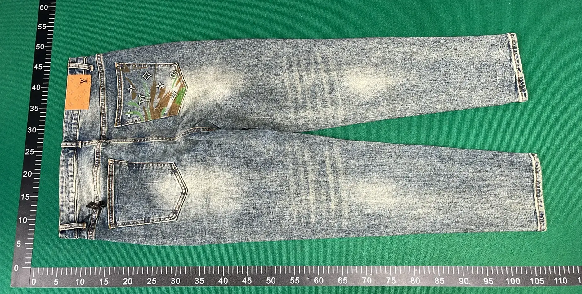 Louis Vuitton Embossed denim trousers  in the Best OopBuy Spreadsheet QC photos