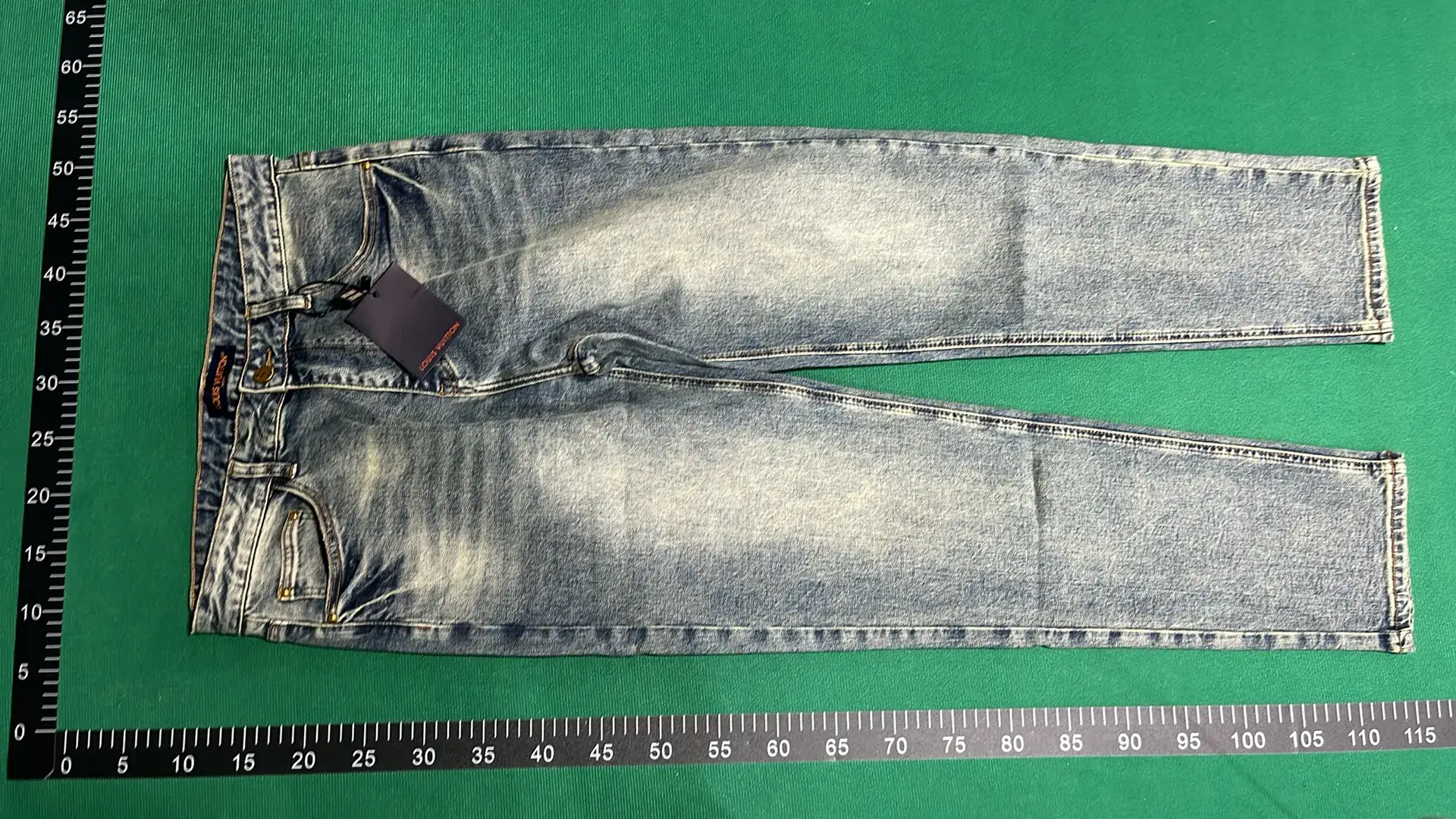 Louis Vuitton Embossed denim trousers  in the Best OopBuy Spreadsheet QC photos