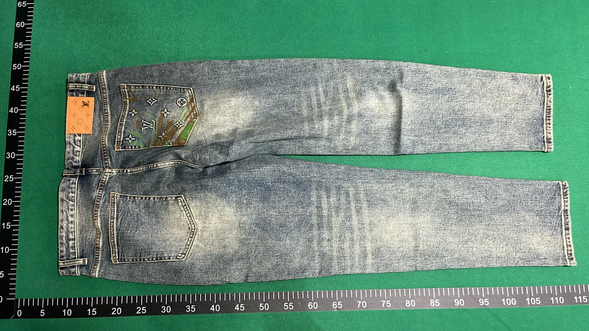 Louis Vuitton Embossed denim trousers  in the Best OopBuy Spreadsheet QC photos