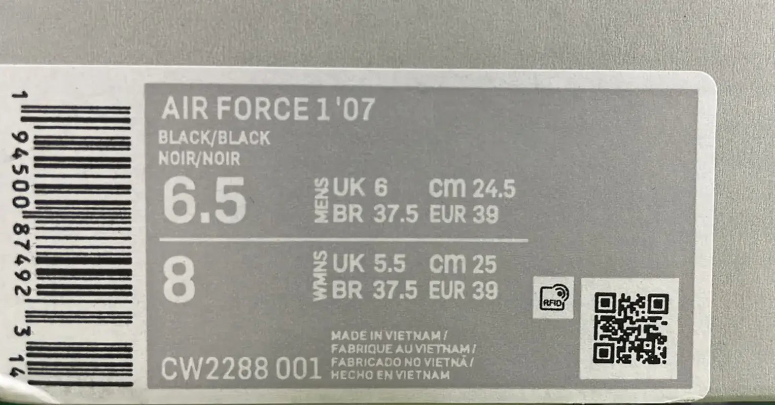  🔥1:1 batch Nike Air Force 1 Low Triple Black W – QC photos preview | CnFans  | 7480801477
