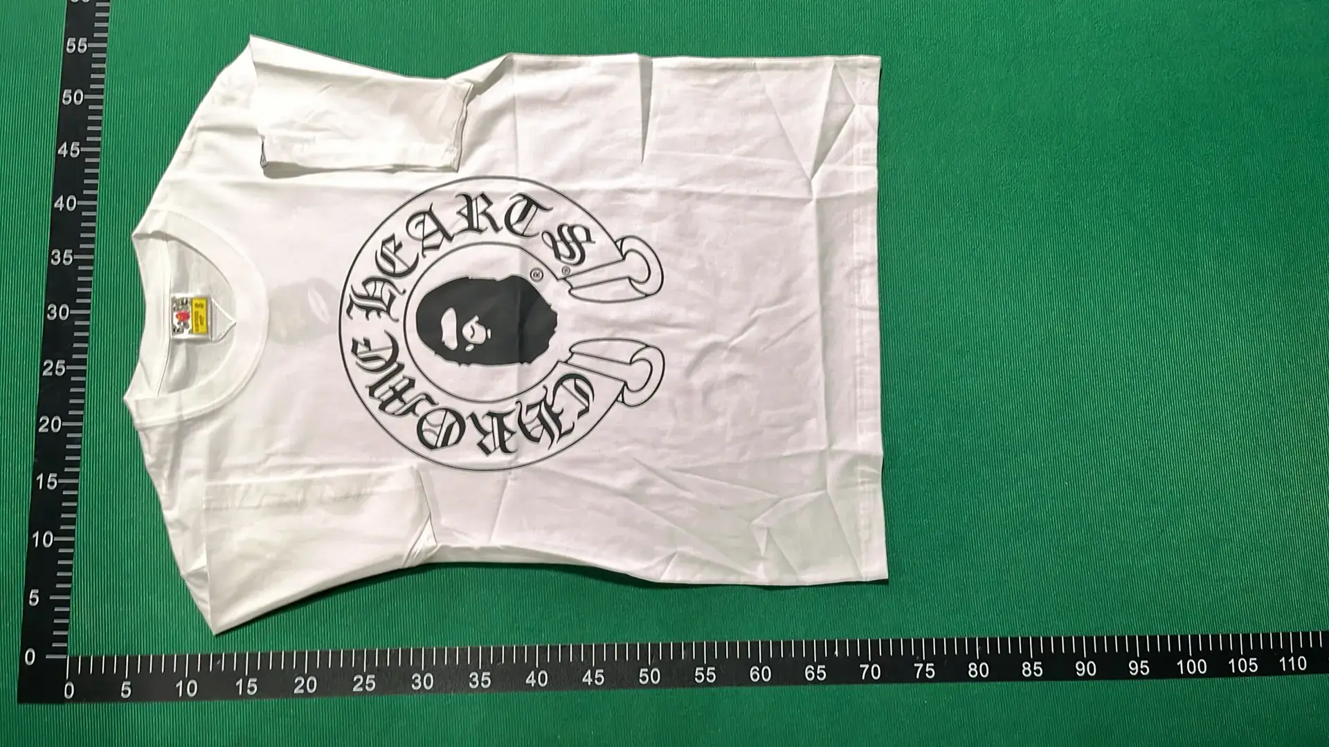  🔥BAPE跨境外贸短袖十字架小猴子梵文印花潮宽松纯棉圆领男女T恤 – QC photos preview | CnFans  | 7520041075