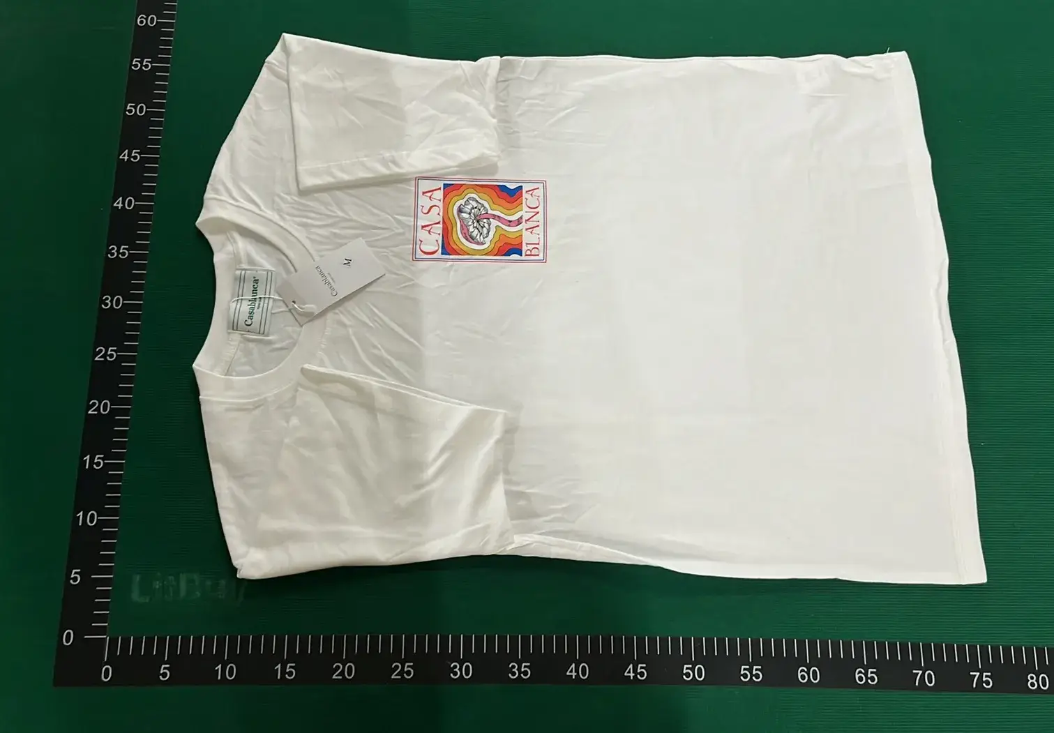2023现货专供Casablanca 卡萨布兰卡双纱纯棉男女T恤嘻哈休闲短袖  in the Best OopBuy Spreadsheet QC photos