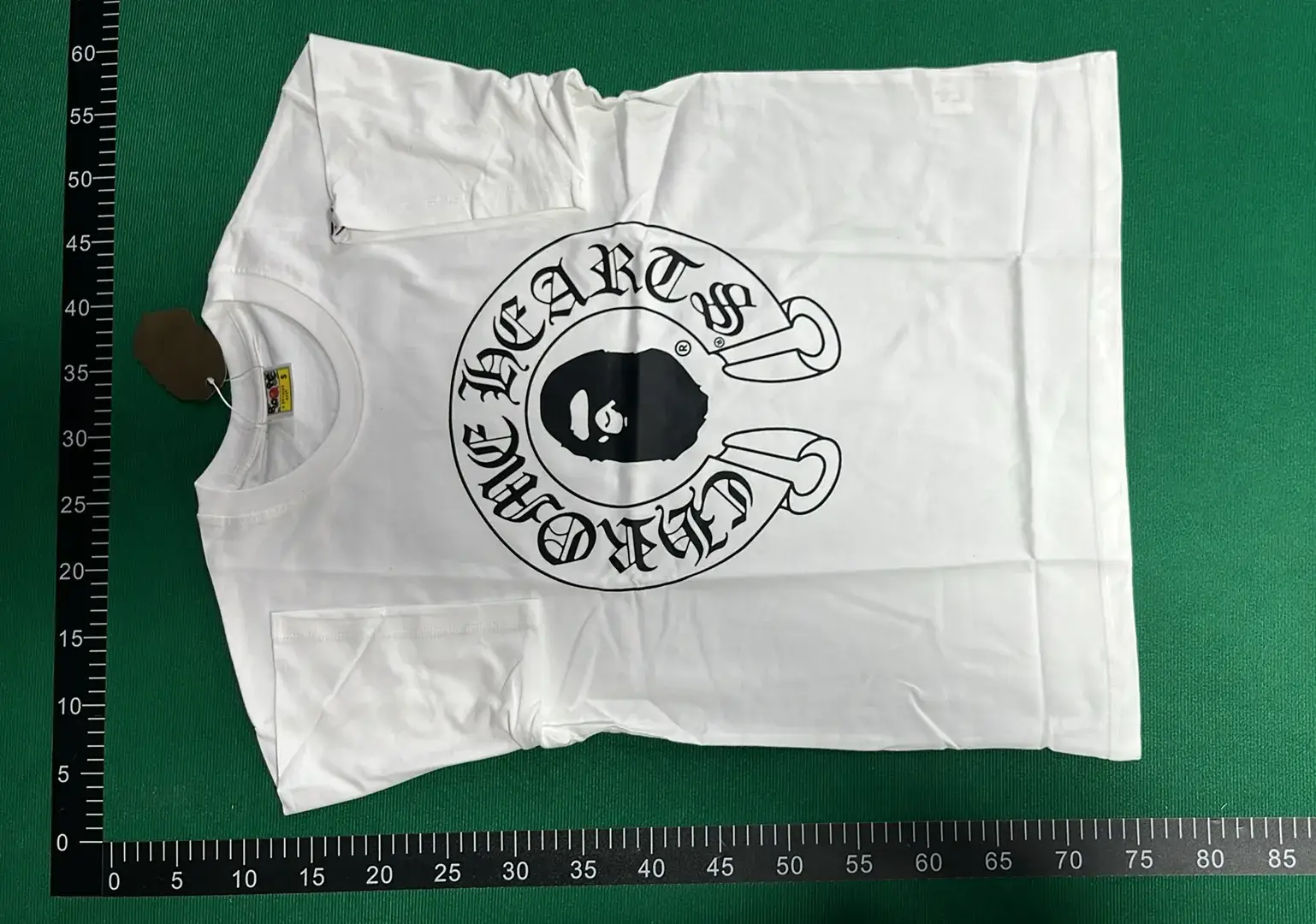  🔥BAPE跨境外贸短袖十字架小猴子梵文印花潮宽松纯棉圆领男女T恤 – QC photos preview | CnFans  | 7520041075