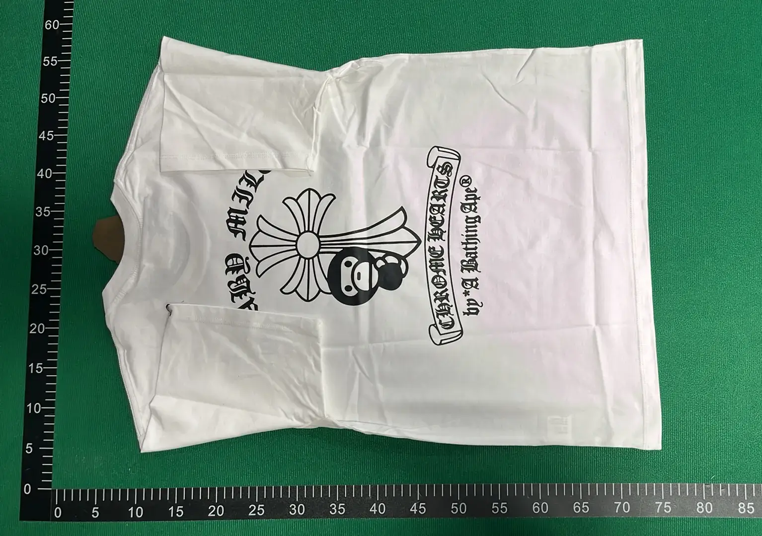  🔥BAPE跨境外贸短袖十字架小猴子梵文印花潮宽松纯棉圆领男女T恤 – QC photos preview | CnFans  | 7520041075