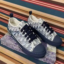 🔥1:1 batch Dhome high top shoes breathable canvas shoes white shoes，flat bottom printed letter sports shoes-P4M